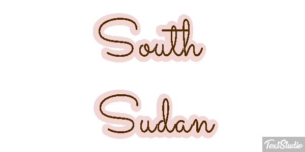 South Sudan Text effect