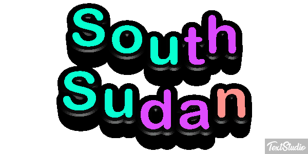 South Sudan Text effect