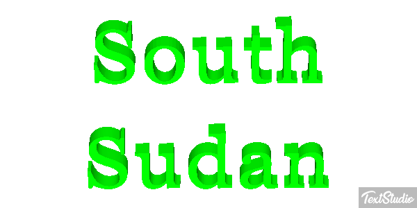 South Sudan Text effect