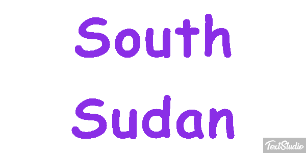 South Sudan Text effect