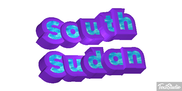 South Sudan Text effect