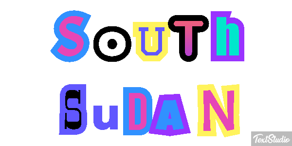 South Sudan Text effect