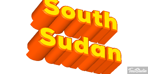South Sudan Text effect