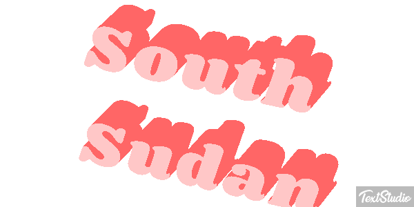South Sudan Text effect