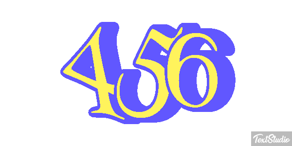 456 Text effect
