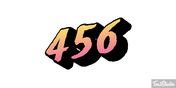 456 Text effect