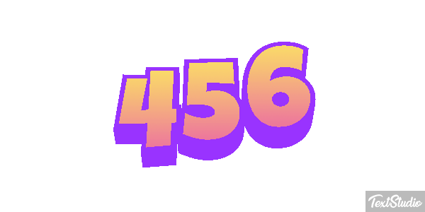 456 Text effect