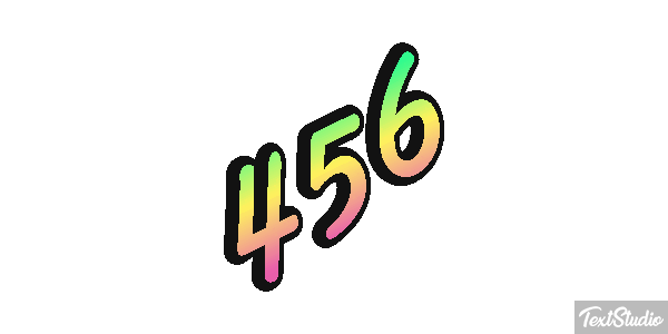 456 Text effect