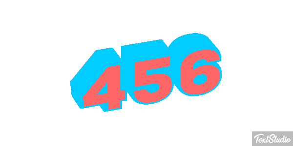 456 Text effect