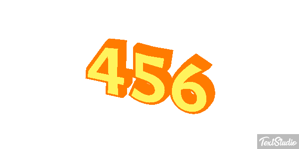 456 Text effect