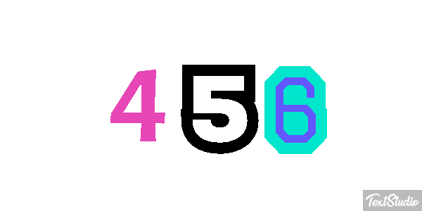 456 Text effect