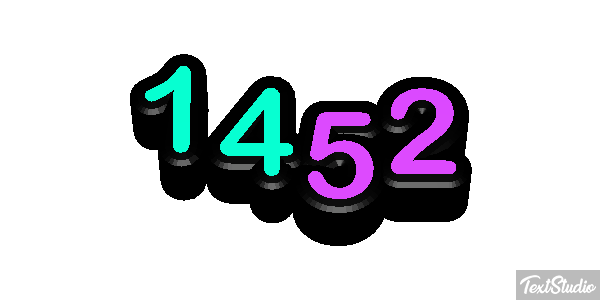 1452 Text effect