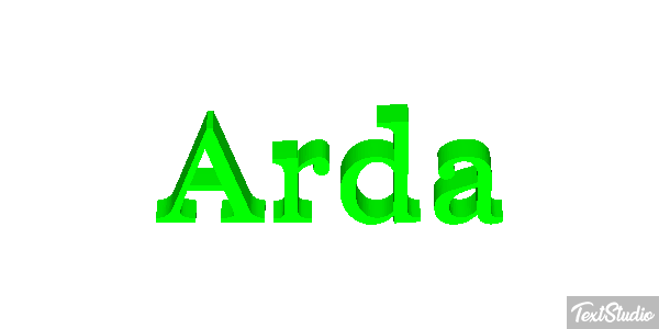 Arda Текстовый эффект