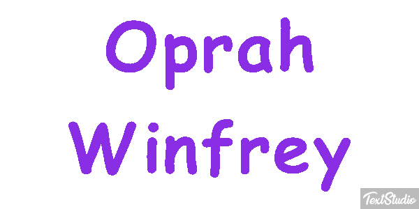 Oprah Winfrey Efecto de texto