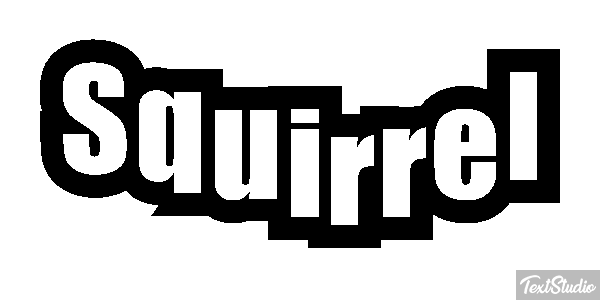 Squirrel Text effect