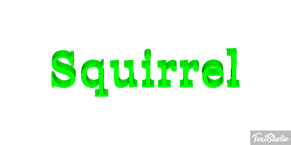 Squirrel Text effect