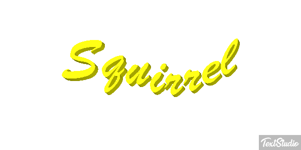 Squirrel Text effect