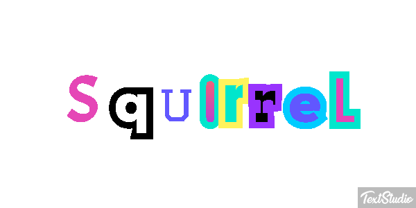 Squirrel Text effect