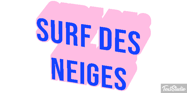 Surf des neiges Efeito do texto