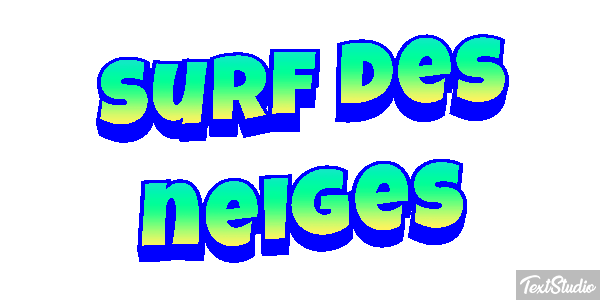 Surf des neiges Efeito do texto