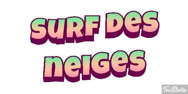 Surf des neiges Efeito do texto