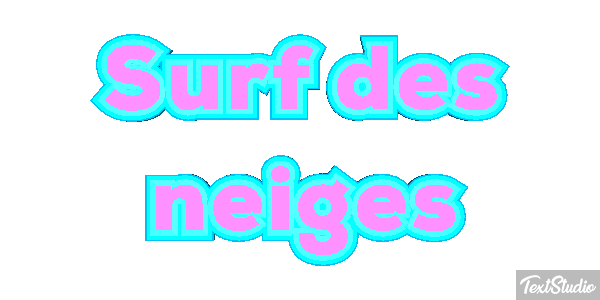 Surf des neiges Efeito do texto