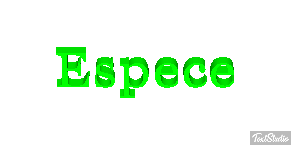 Espèce Effet de texte