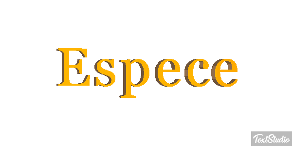 Espèce Effet de texte
