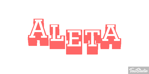 Aleta Text effect