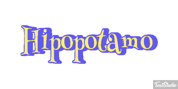 Hipopótamo Effetto testo