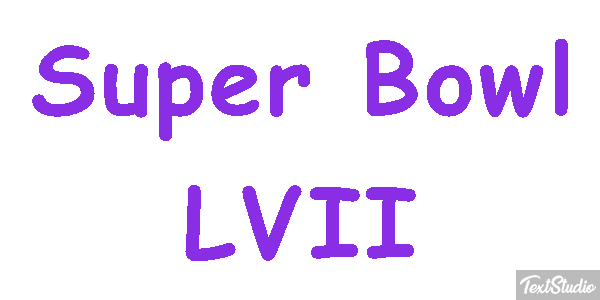 Super Bowl LVII Texteffekt