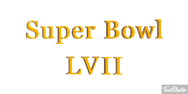 Super Bowl LVII Texteffekt