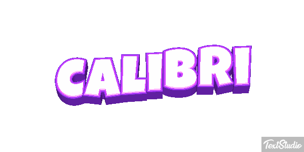 Calibri Efeito do texto