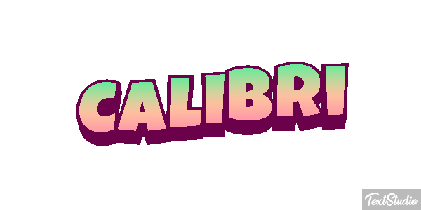 Calibri Efeito do texto