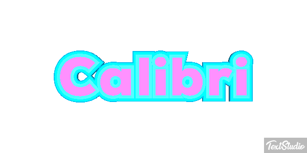 Calibri Efeito do texto
