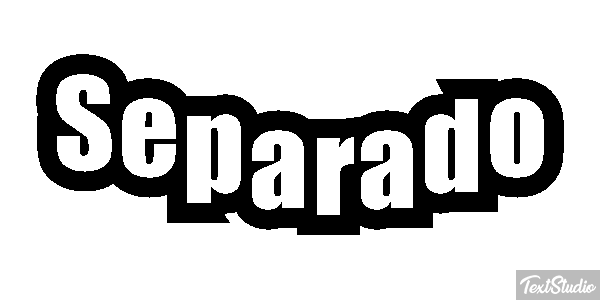 Separado Efeito do texto