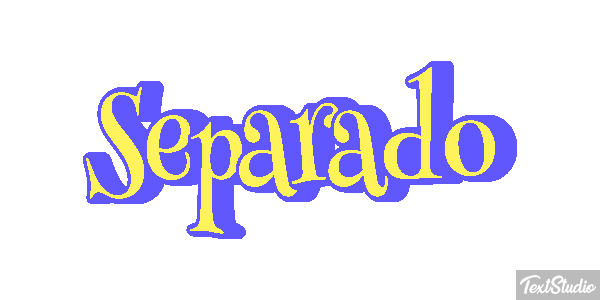 Separado Efeito do texto