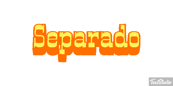 Separado Efeito do texto