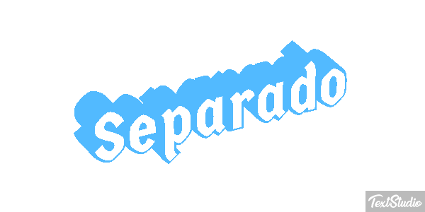 Separado Efeito do texto