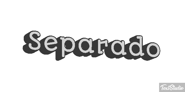 Separado Efeito do texto