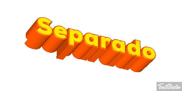 Separado Efeito do texto