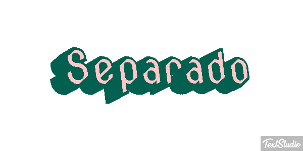 Separado Efeito do texto