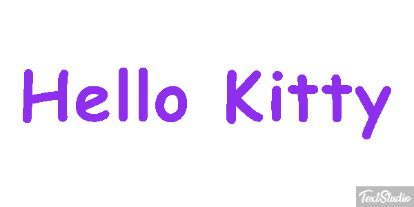 Hello Kitty Efeito do texto