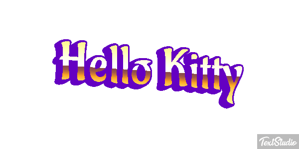 Hello Kitty Efeito do texto