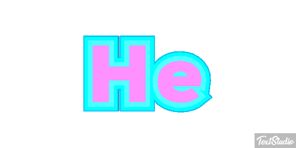 He Текстовый эффект