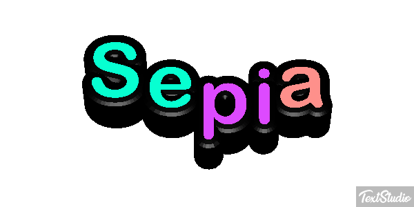 Sepia Efecto de texto