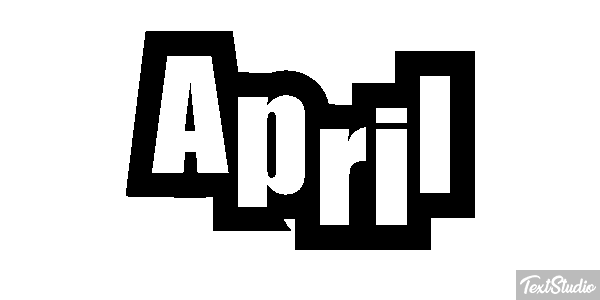 April Efecto de texto