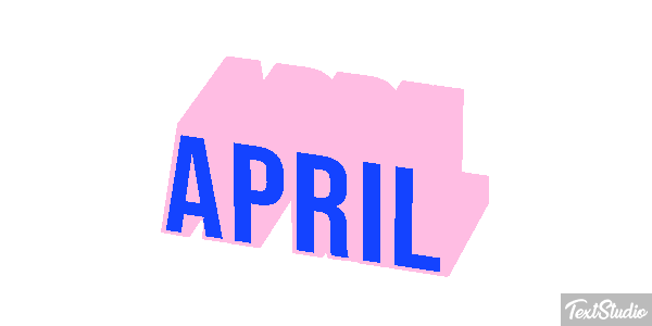 April Efecto de texto