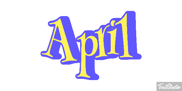 April Efecto de texto