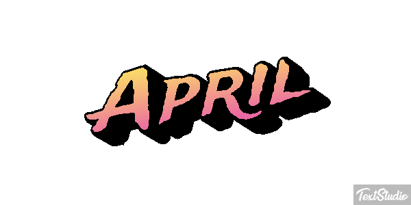 April Efecto de texto